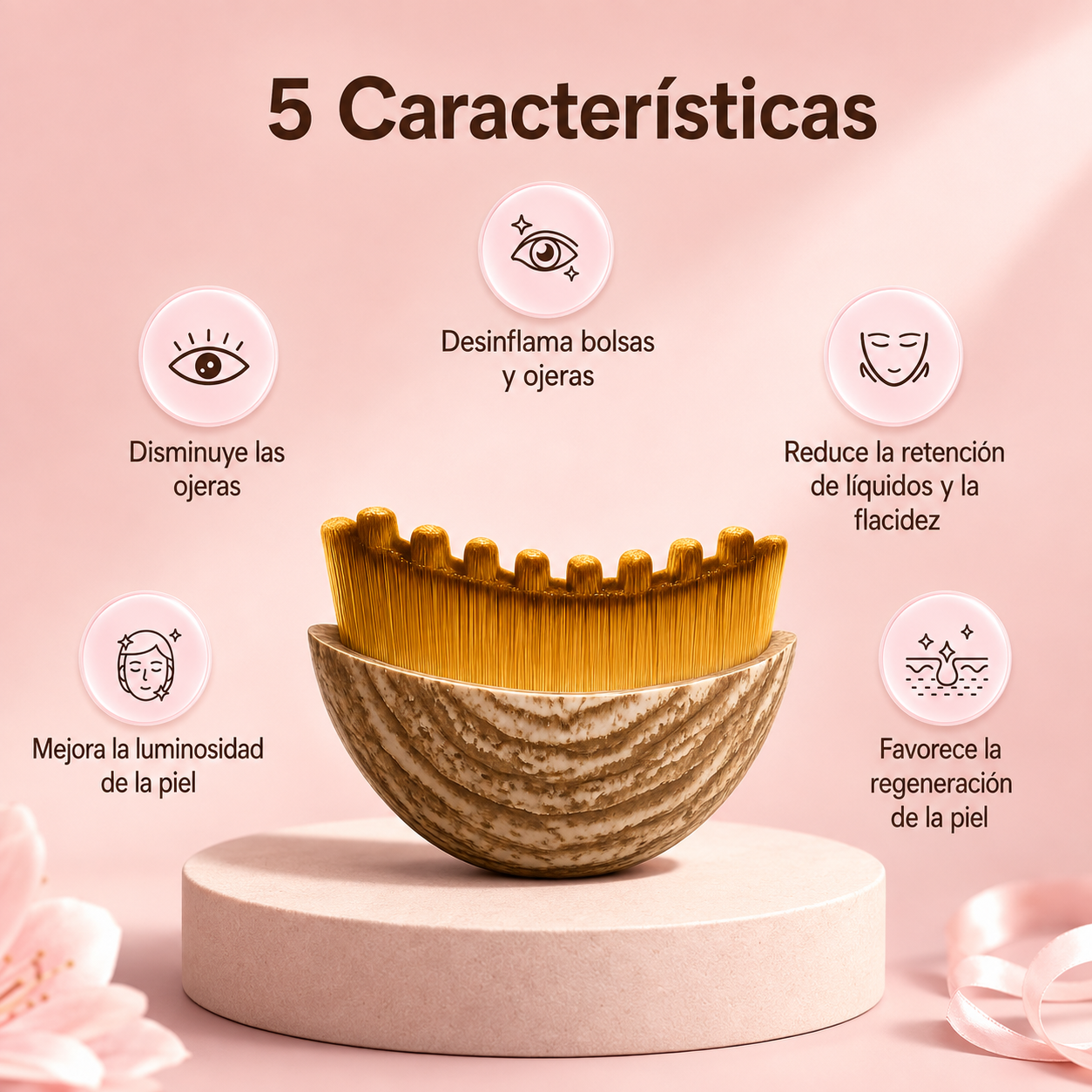 Cepillo Facial Para Masajes de Drenaje Linfatico